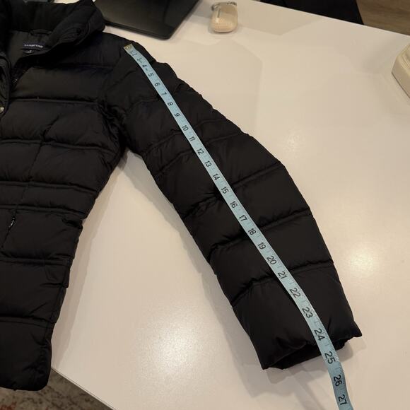 Lands End Women’s Size Small 6-8 Down Puffer Jacket Black Short Coat - Picture 11 of 13